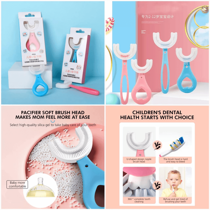 Kids u shape silicone toothbrush