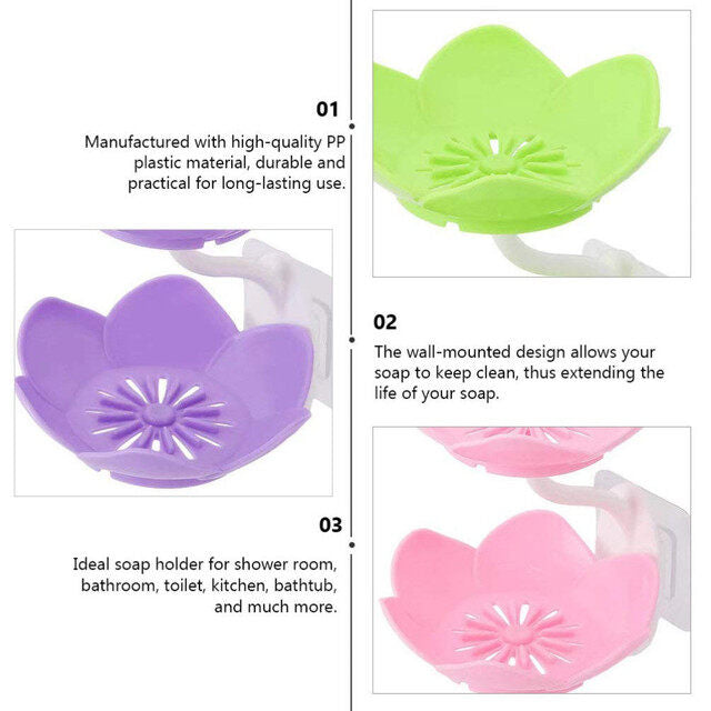 Wall mounted double layer lotus flower shaped soap holder - Prozone