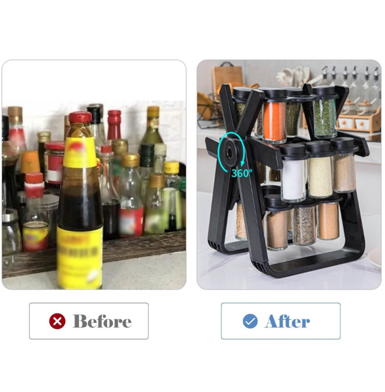 Rotating ferris wheel seasoning rack set spice rack - Prozone