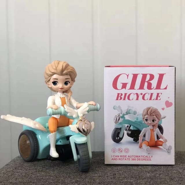 girl bicycle doll with light sound - Prozone