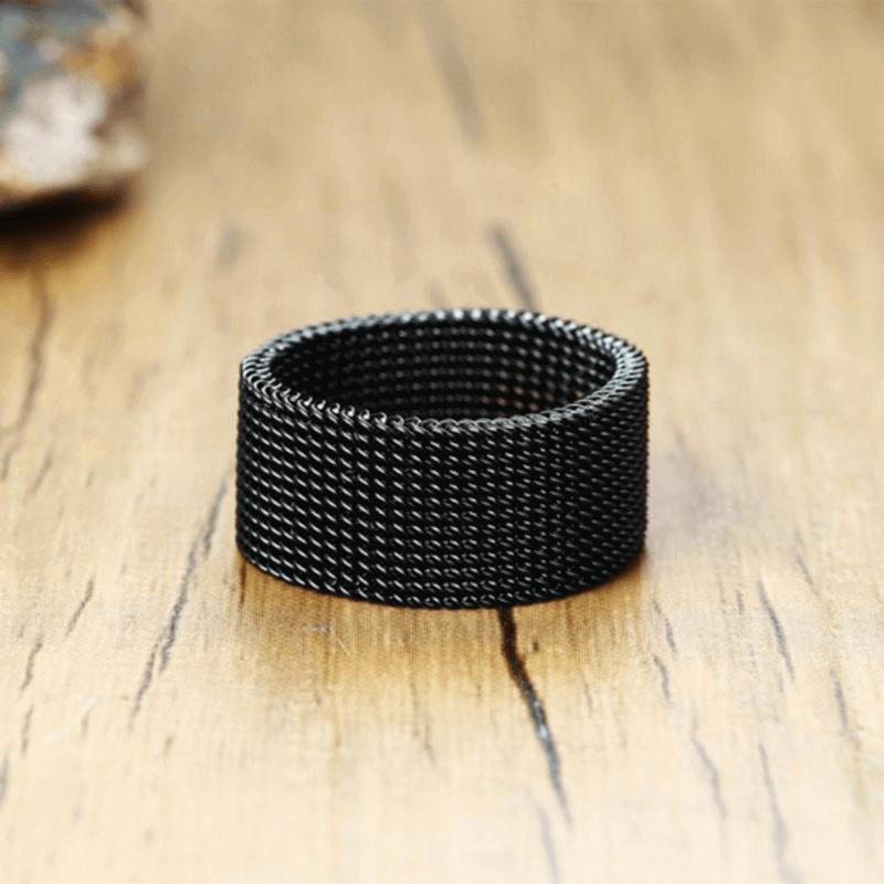Stainless steel mesh band rings unisex