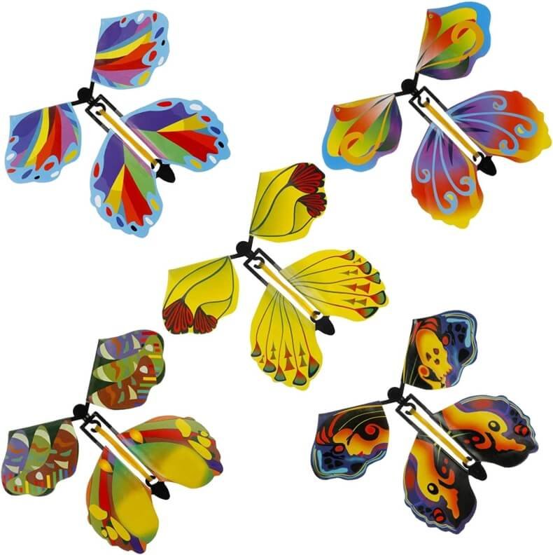 Stress relief flying butterfly novelty magic toy pack of 6