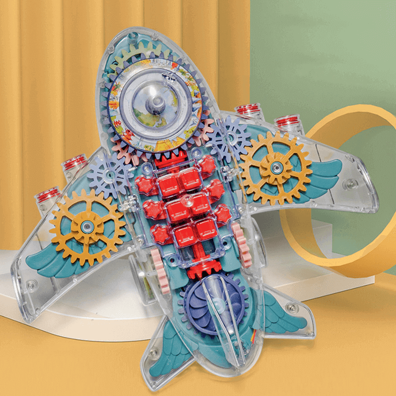 Electric airplane toy with music and light