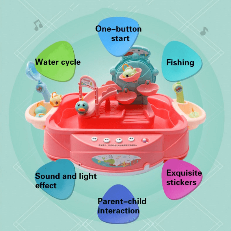 Rotating fish game interactive board game