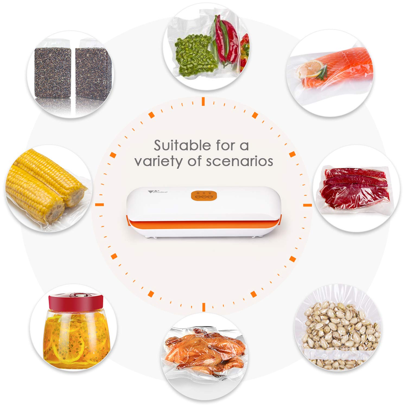Portable automatic vacuum sealer for food