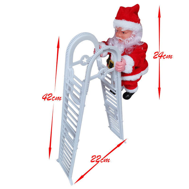 Santa claus climbing chimney electric wall toy