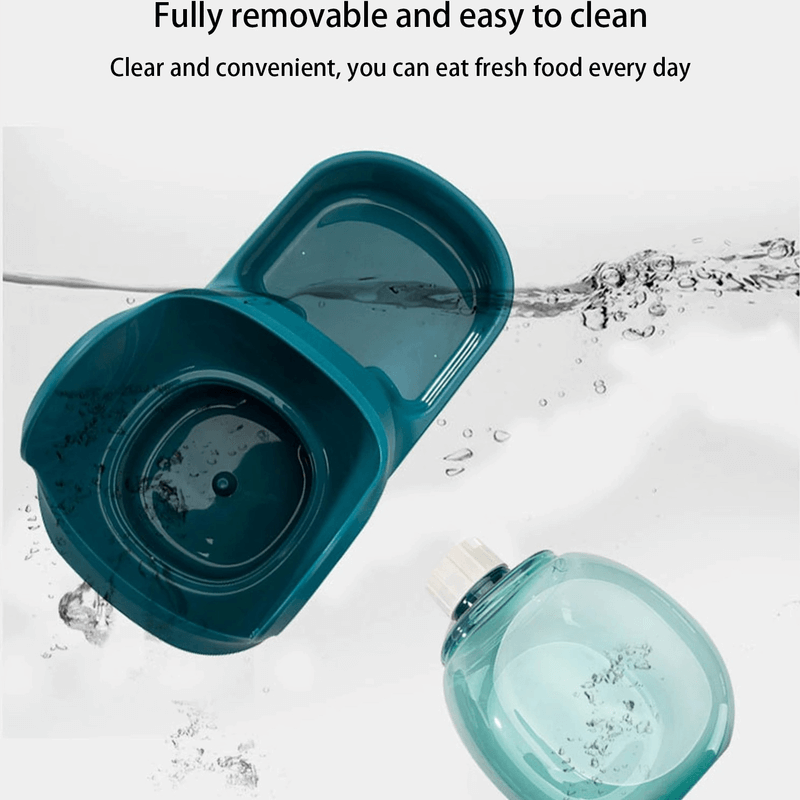 2 in 1 auto pet food feeder and water dispenser