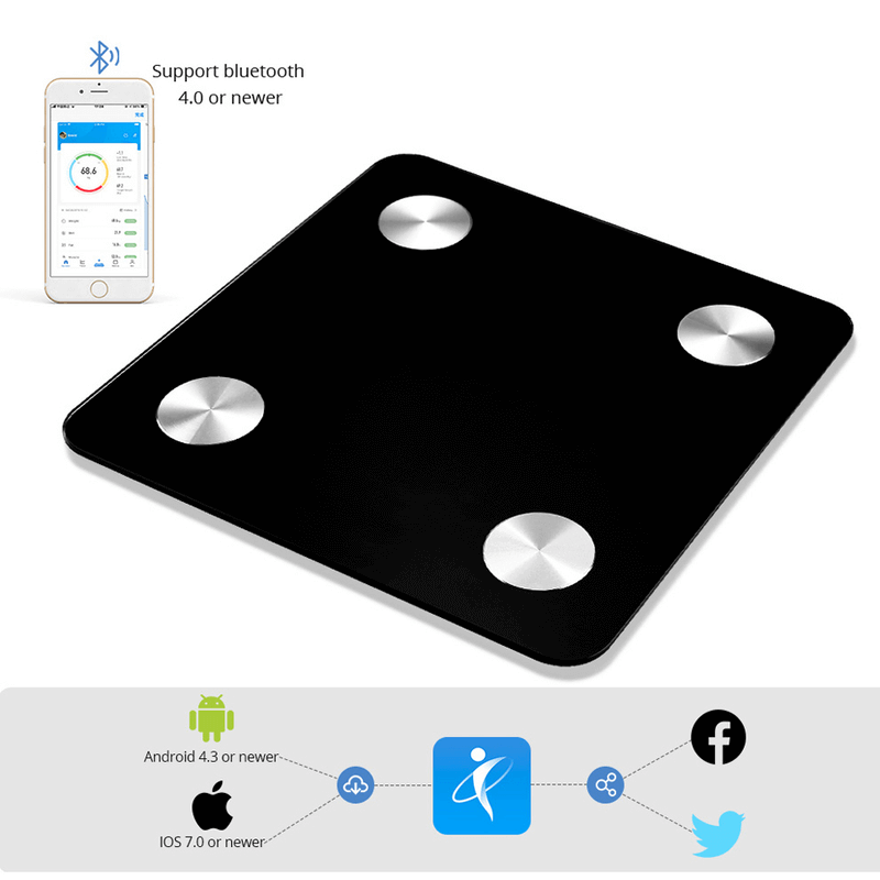 Electric smart bluetooth digital scale lcd