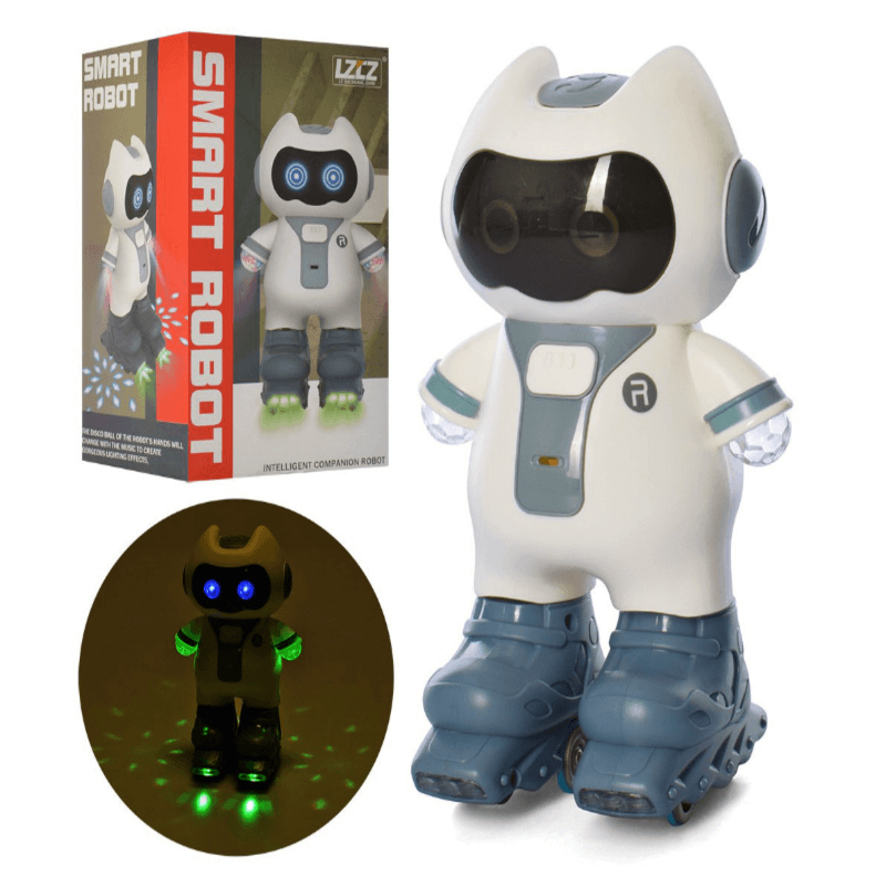 Dancing smart robot kids play toy