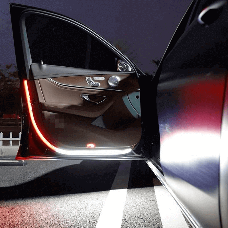 2pcs white red led car door anti-collision warning light