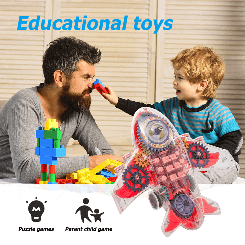 Electric airplane toy with music and light