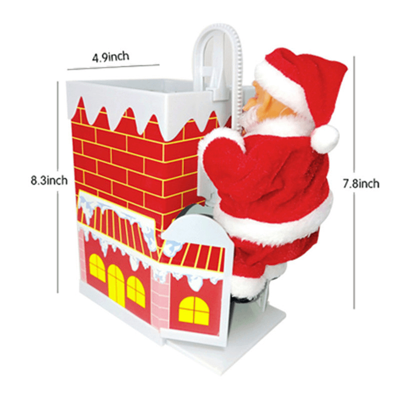 Santa claus climbing chimney electric wall toy