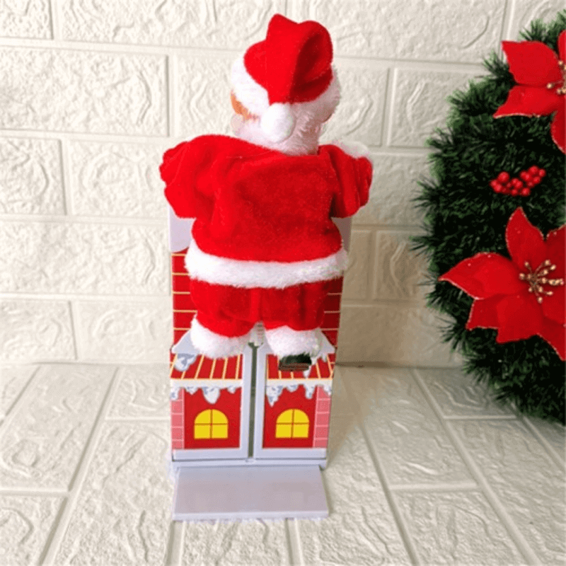 Santa claus climbing chimney electric wall toy