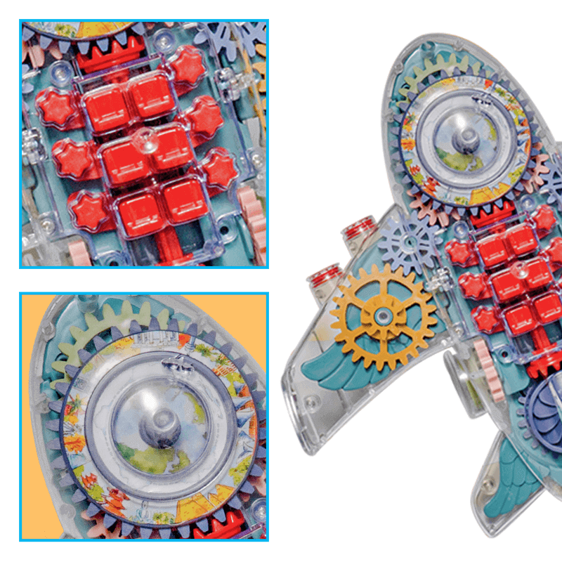 Electric airplane toy with music and light