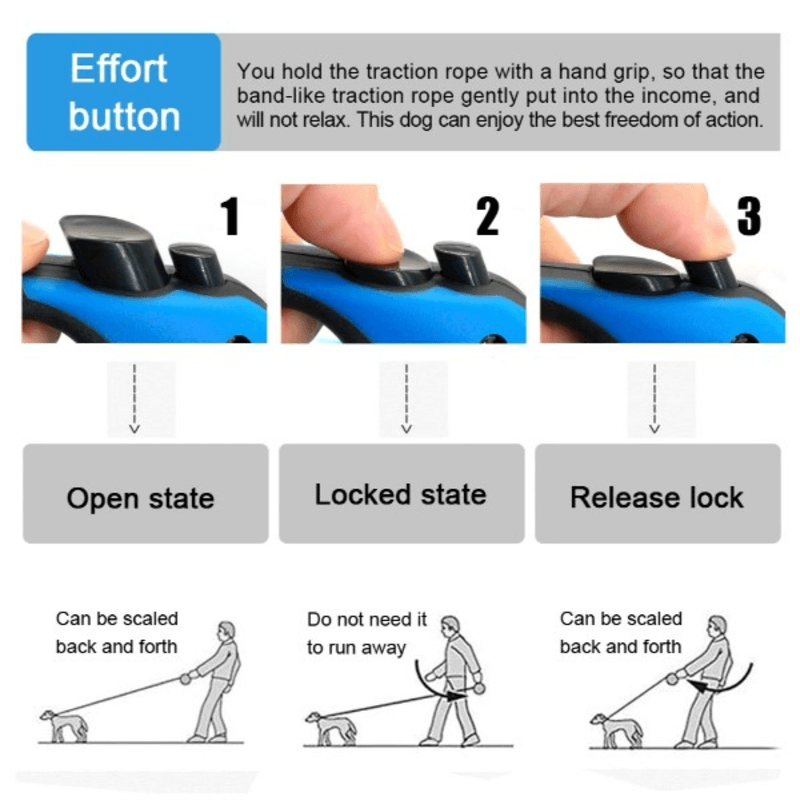 3m auto retractable leash for small dogs
