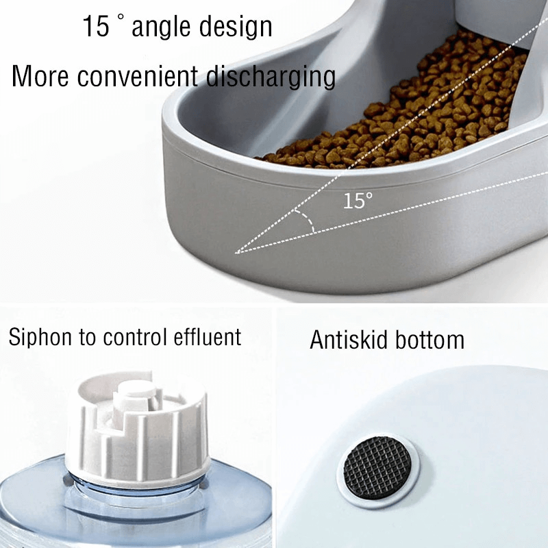 2 in 1 auto pet food feeder and water dispenser