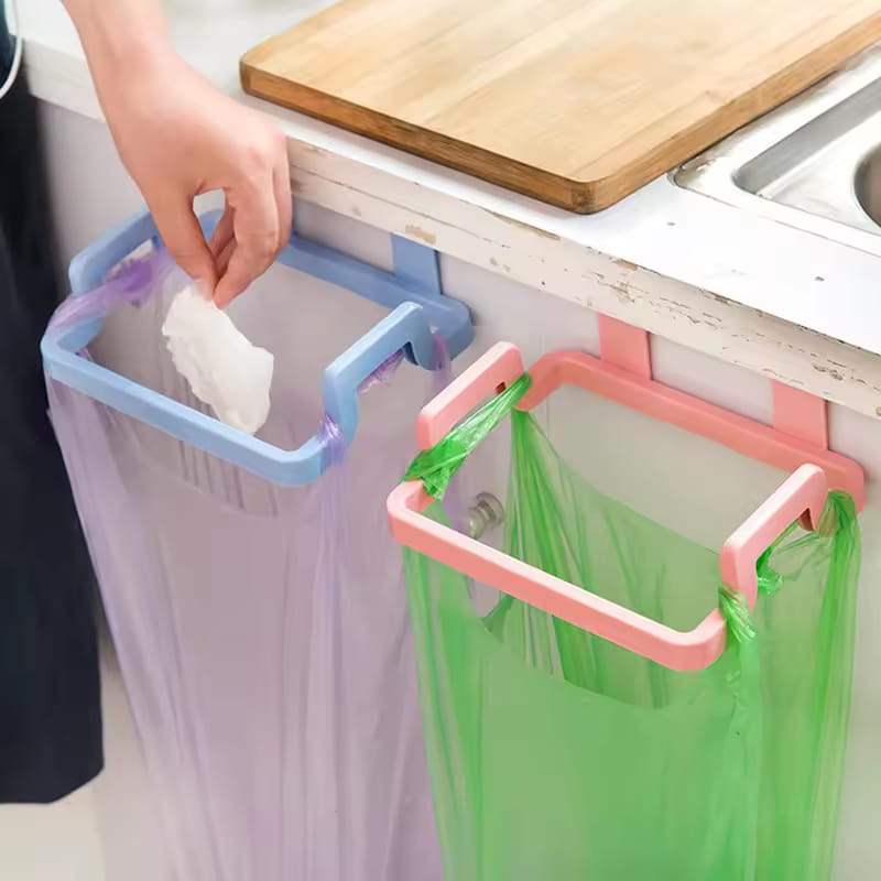 Kitchen cabinet hanging trash rack towel storage plastic - Prozone
