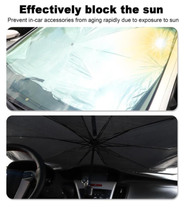 Alpha car windshield sun shade foldable umbrella
