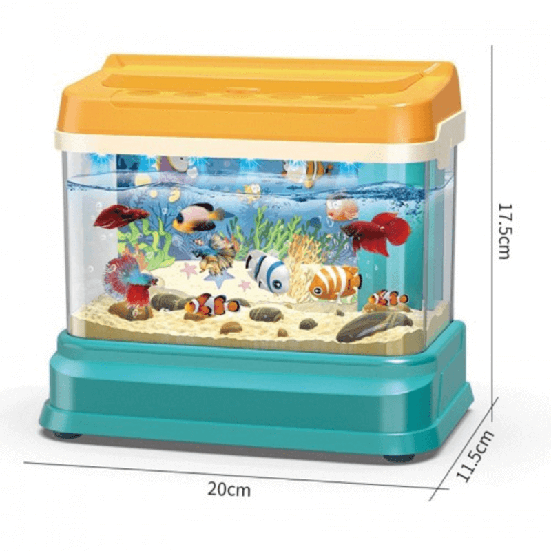 Electric fish tank set kids aquarium fishing toy