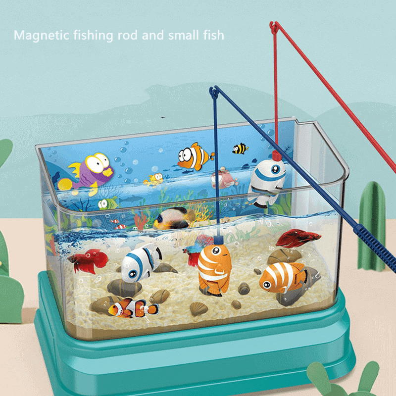 Electric fish tank set kids aquarium fishing toy