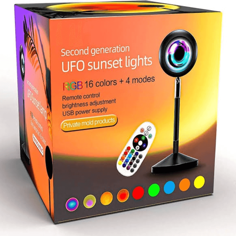 Rgb sunset lamp projection led night light