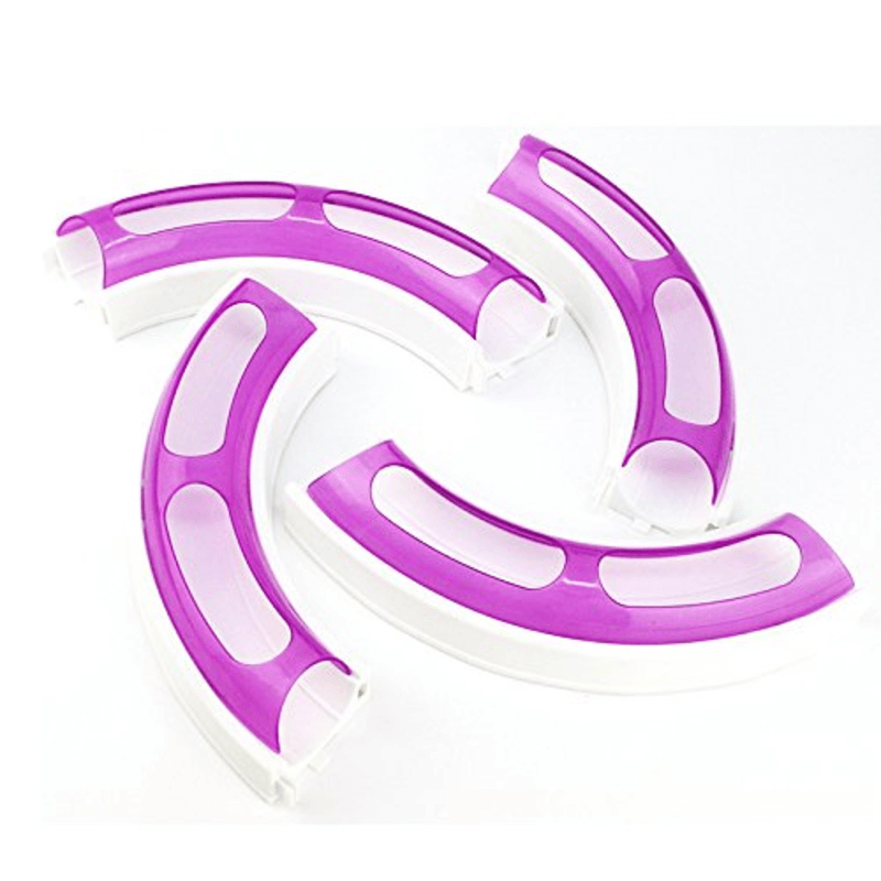 Interactive plastic cat chasing ball track toy