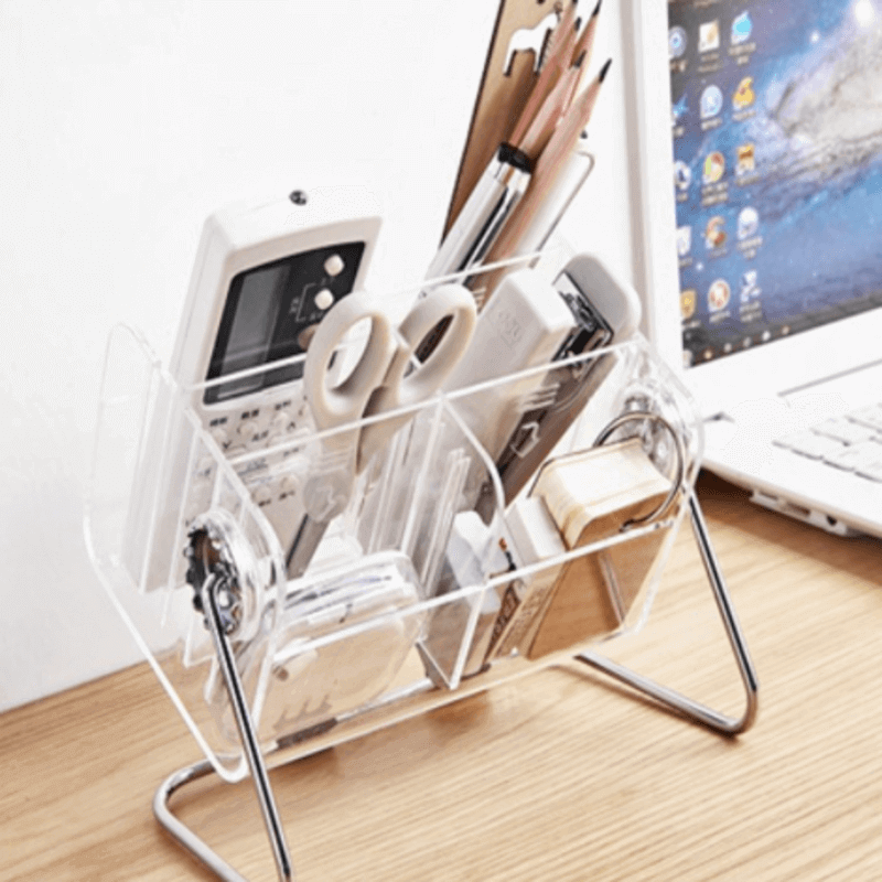 Acrylic cosmetic organizer desk storage box