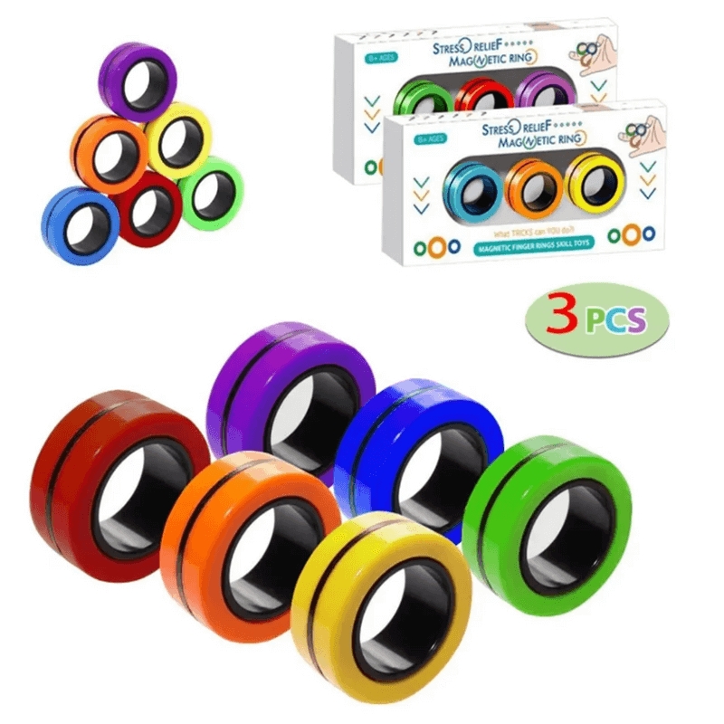 3 pcs anti stress magnetic rings