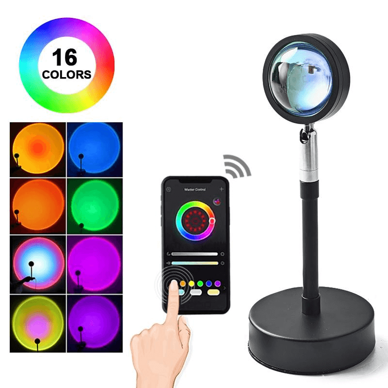 Rgb sunset lamp projection led night light