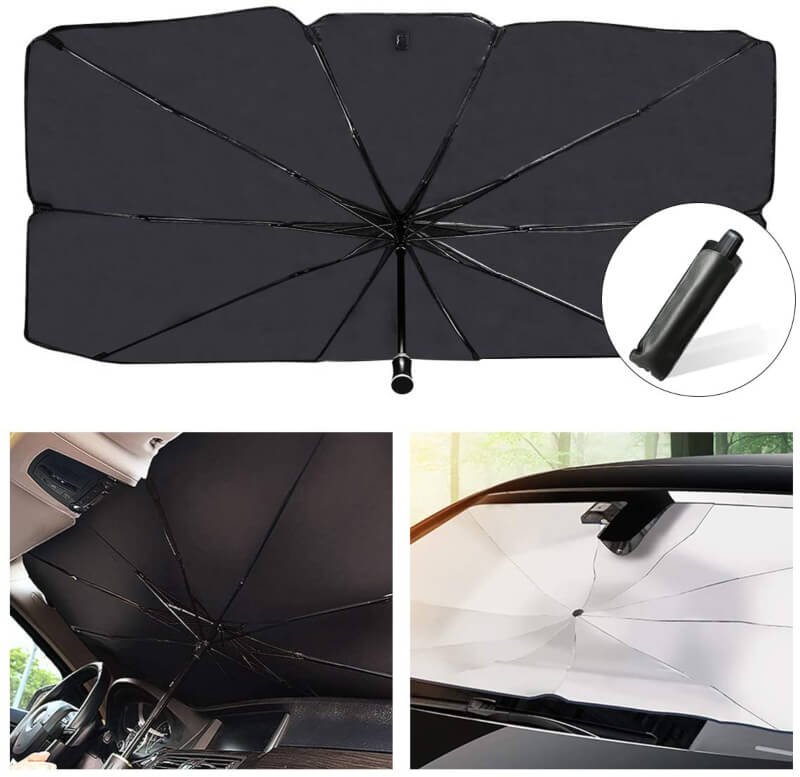 Alpha car windshield sun shade foldable umbrella