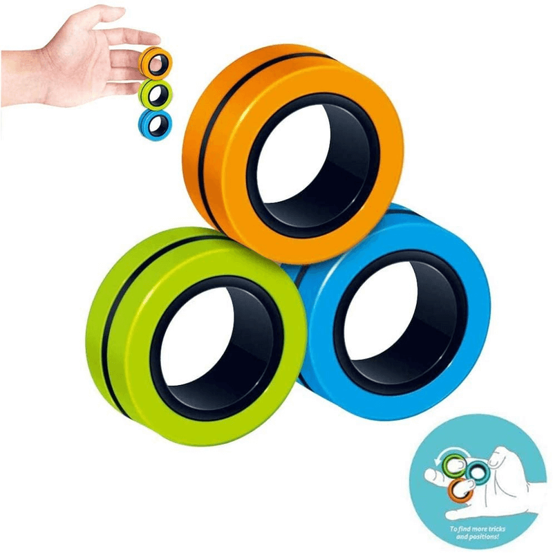 3 pcs anti stress magnetic rings