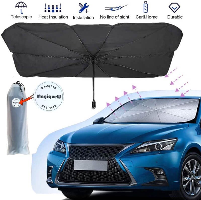 Alpha car windshield sun shade foldable umbrella