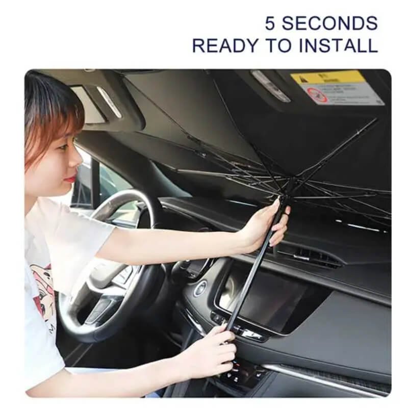 Alpha car windshield sun shade foldable umbrella
