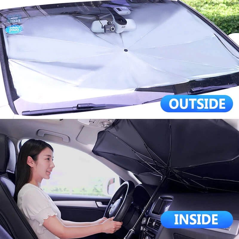 Alpha car windshield sun shade foldable umbrella