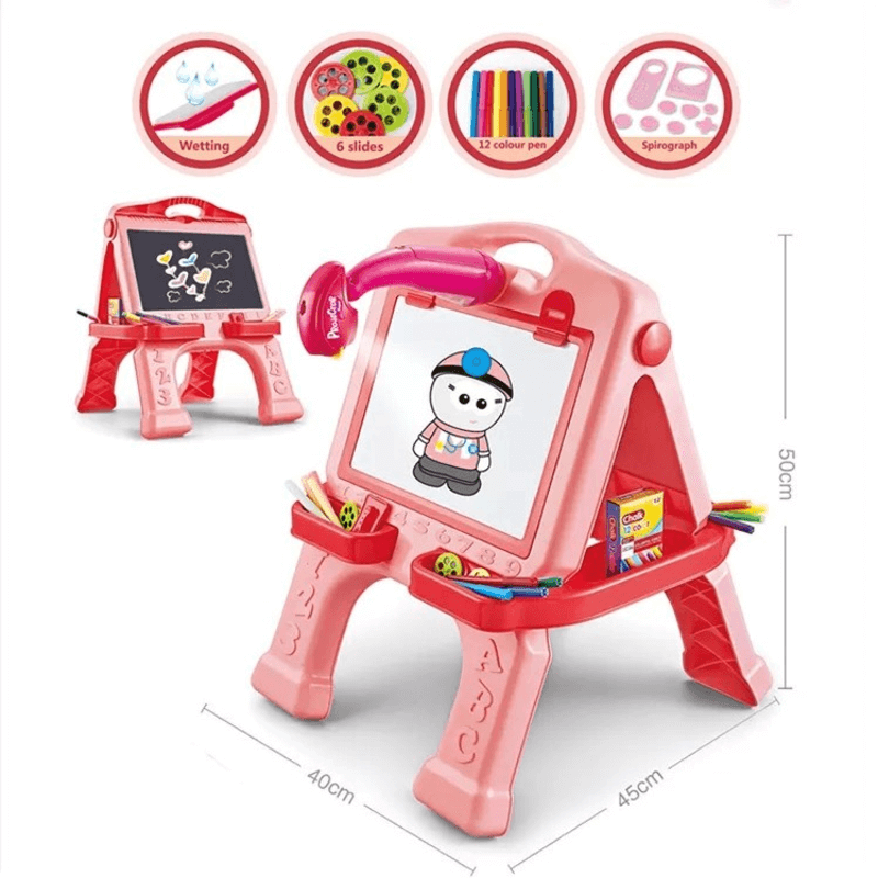 3 in 1 drawing projector tablet black board toy