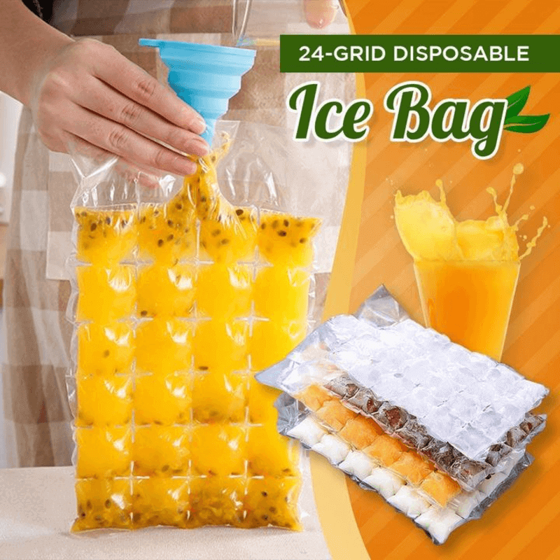 Pack of 10 self seal 24 grid kitchen ice bag