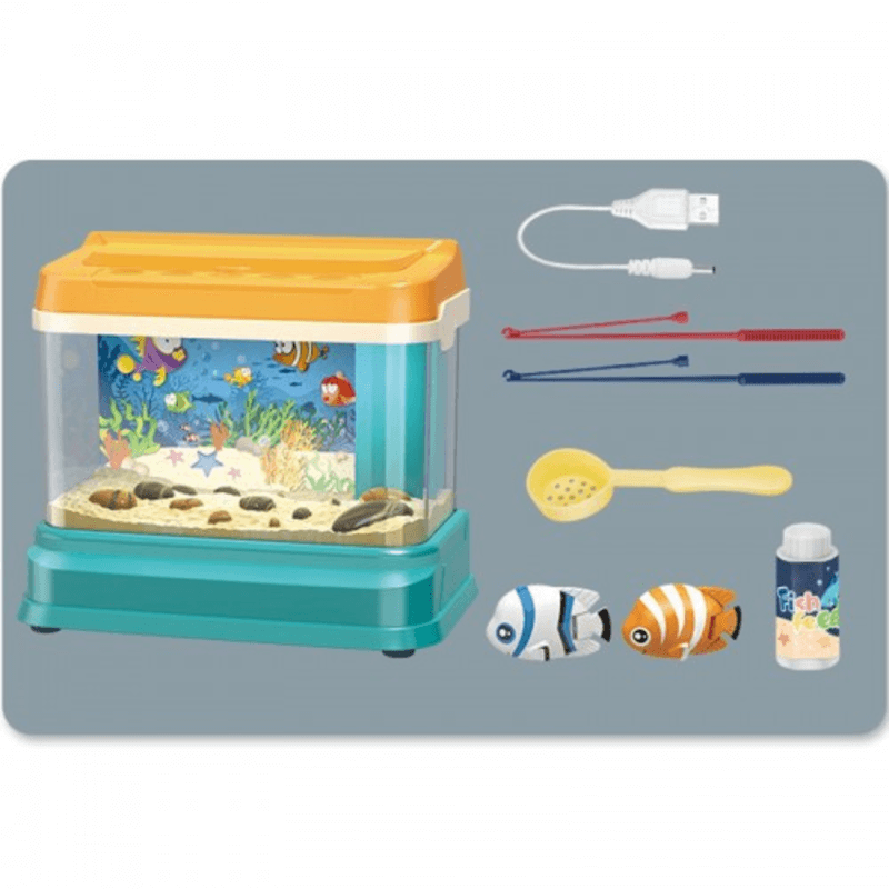 Electric fish tank set kids aquarium fishing toy
