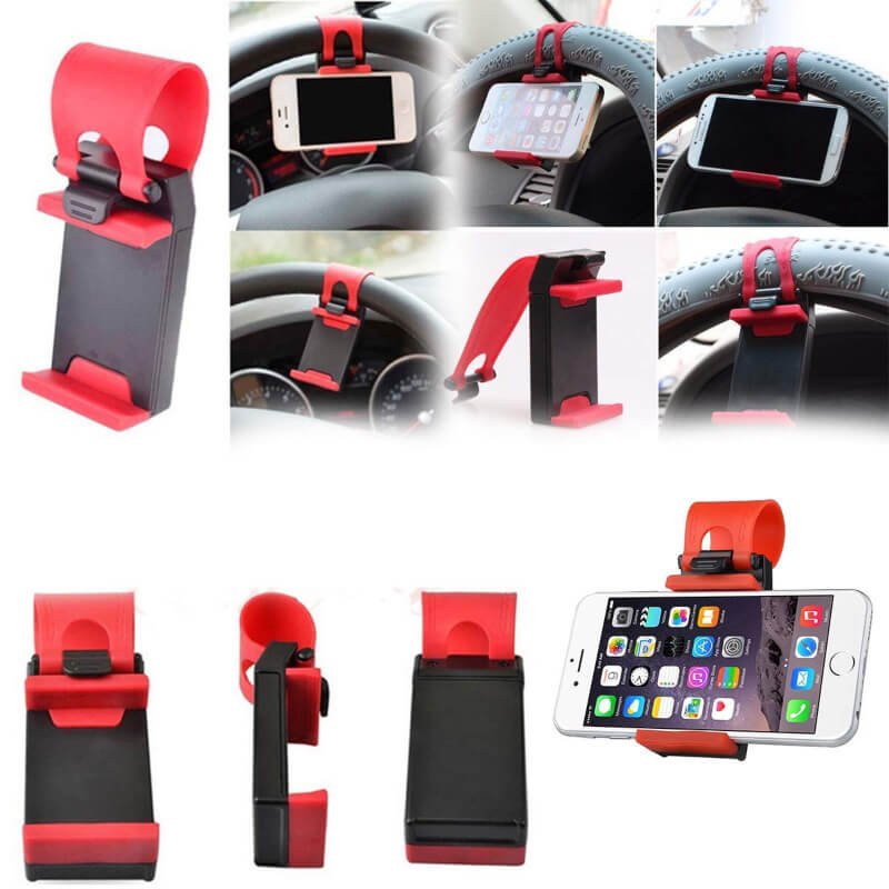 Car steering wheel mobile holder - multicolor
