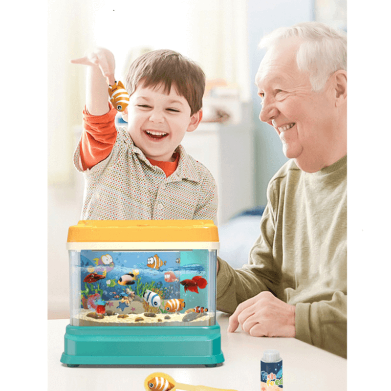 Electric fish tank set kids aquarium fishing toy