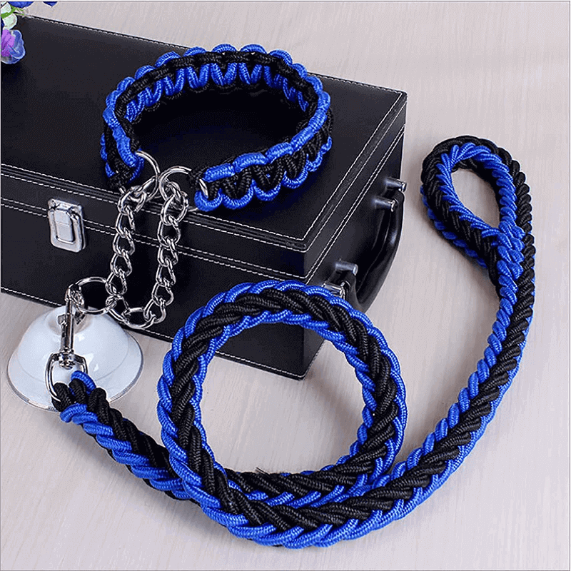 8 strand nylon traction rope dog collar leash