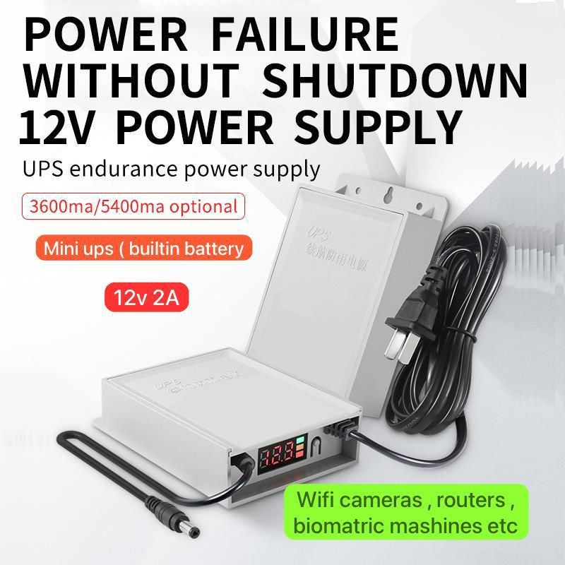 Mini ups battery backup 12v 2a power supply router camera backup - Prozone