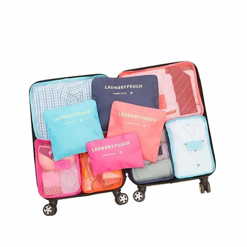 Printed travel 6pcs pouch organizer - Prozone