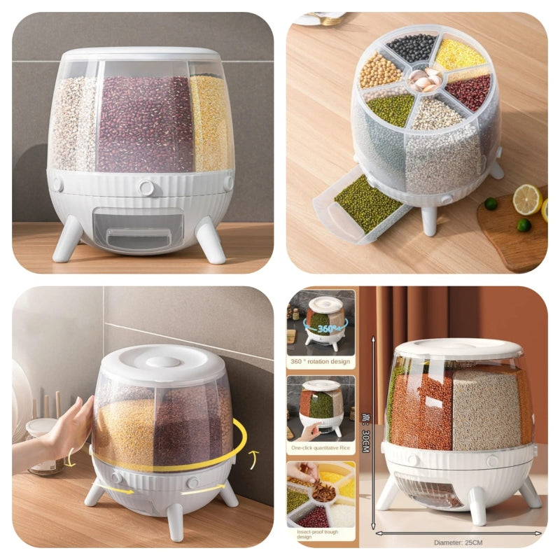 6 grid dry food dispenser 10kg - Prozone
