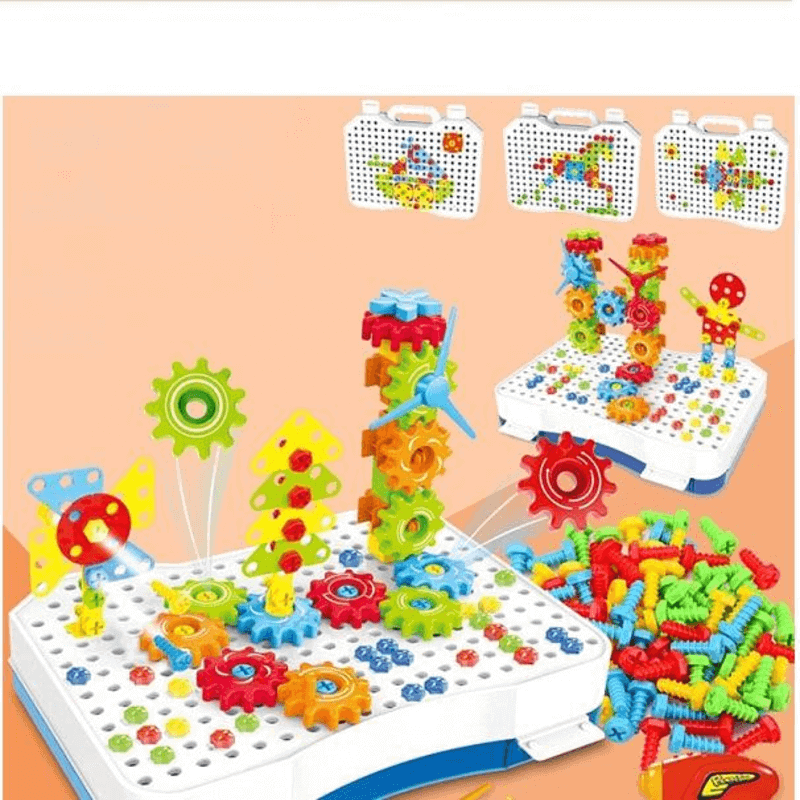 2 in 1 magic plate puzzle building blocks 190 pcs