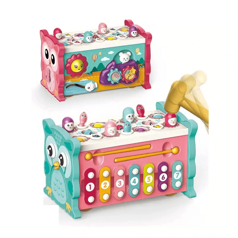 8 in 1 educational activity box xylophone hammer whack