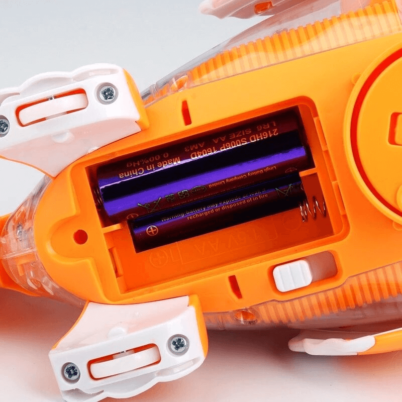 Electric transparent gear fish musical toy