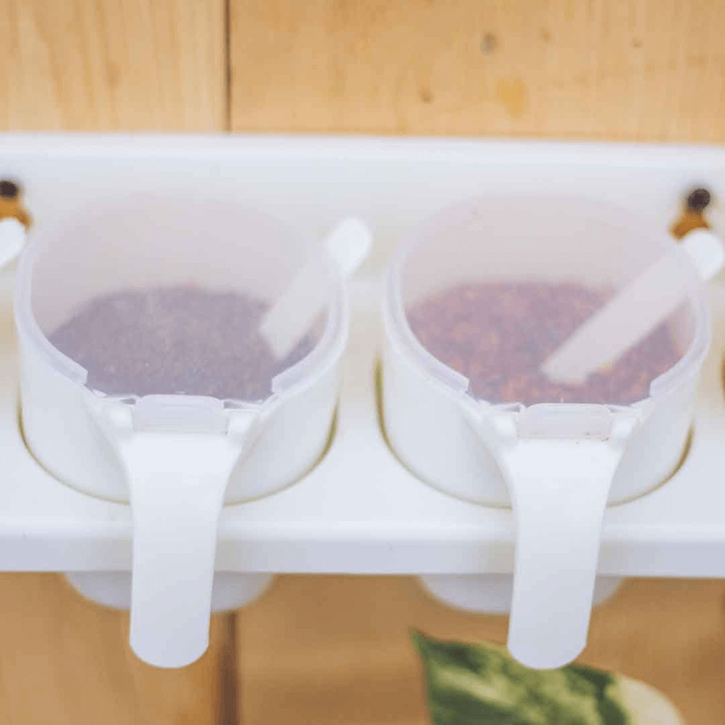 4 in 1 beautiful spice rack wall hanging