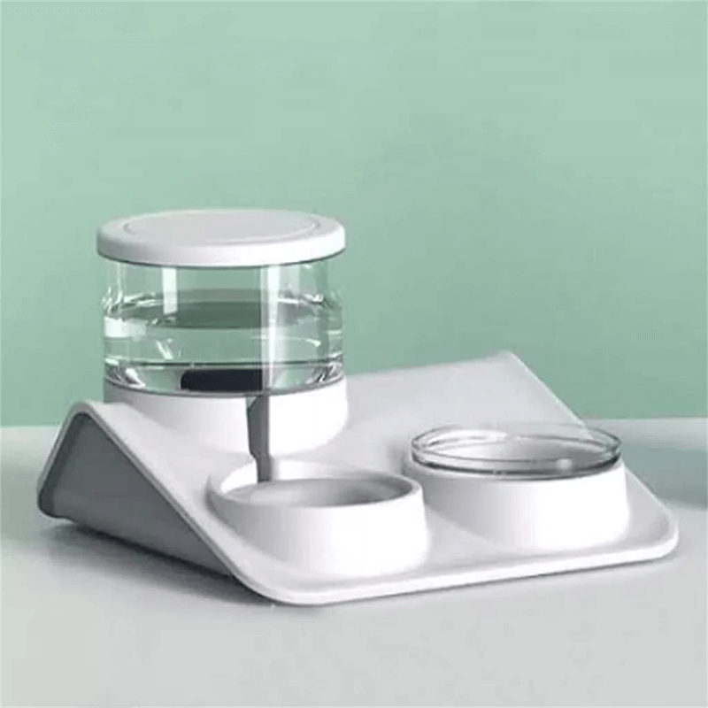 1.8l auto pet water dispenser and food bowl set