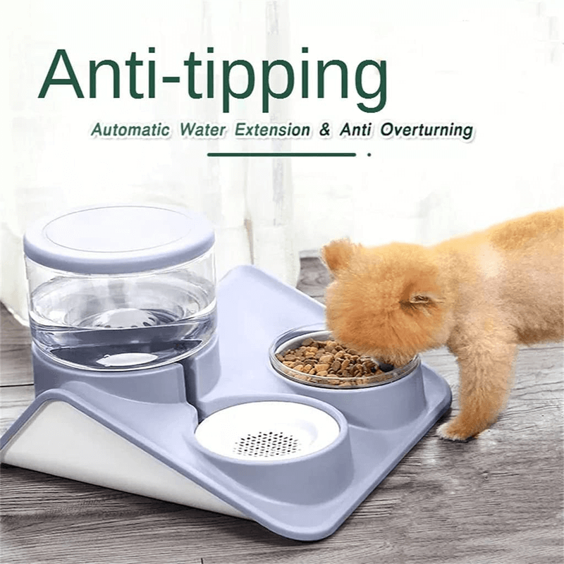 1.8l auto pet water dispenser and food bowl set