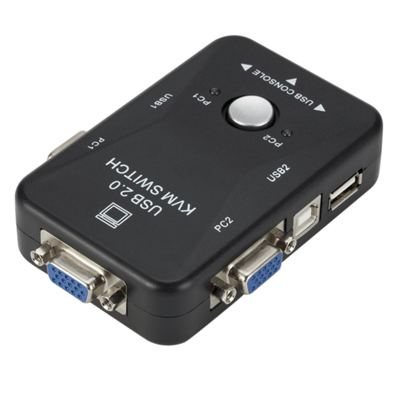Kvm switch usb 2 ports manually monitor